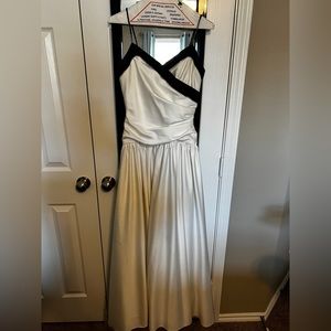 Black and white floor length gown